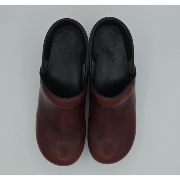 Dansko Women's 9.5-10 40 Professional Stapled Cordovan Leather Clogs Shoes Work - Picture 4 of 7